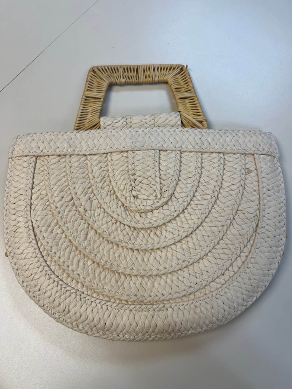 Natural wood beaded straw handbag from A New Day - Picture 2 of 5